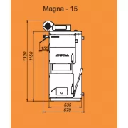 Превью Полуавтоматический твердотопливный котел MAGNA-15 (ZOTA) 15 кВт