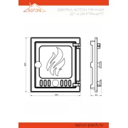 Превью Дверь печная Астон (ДТ-4), антрацит (ASTON) ПОД ОСТАТОК ОТКЛ