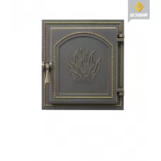 Дверь каминная чугунная Везувий (271), бронза (Везувий)