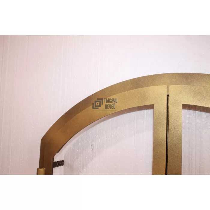 Фотография Арочная дверца с поддувалом, бронзовый цвет, 2 створки (На заказ)
