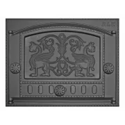 Дверь каминная топочная ДК-2Б "Грифоны" 375х300 RLK 325, крашеная (Рубцовск-Литком)