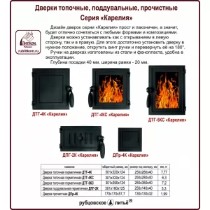 Превью Дверь прочистная ДПр-4К КАРЕЛИЯ 130x130, крашеная (Рубцовское литьё)