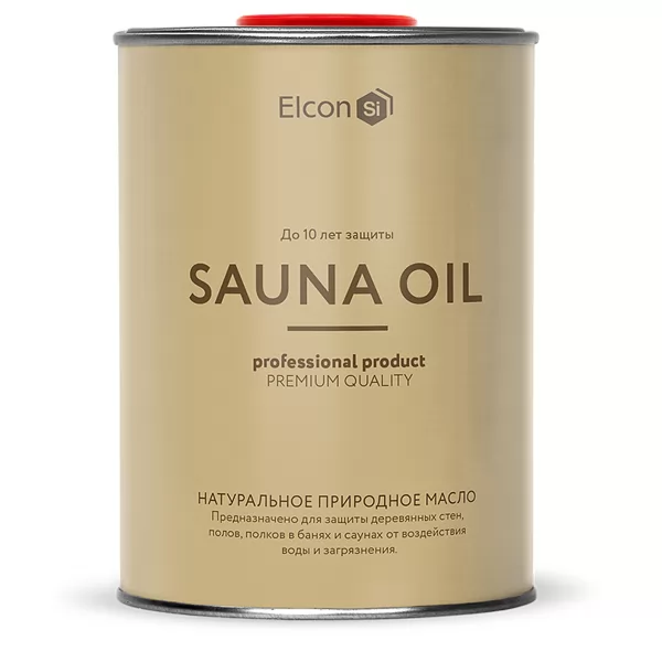 Масло для дерева полков в бане Elcon Sauna Oil, 1л, бесцвтеное, 1/12 (Elcon)