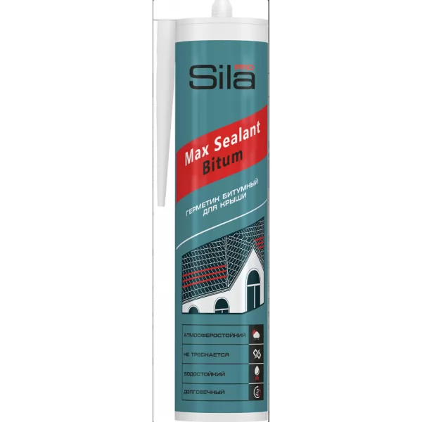 Герметик битумный для крыши Sila PRO Max Sealant Bitum, 280 мл (Sila) ОТКЛ