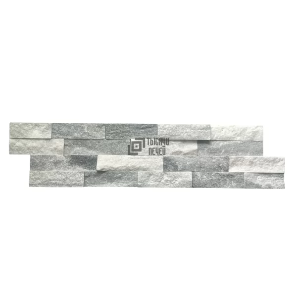 Плитка из камня Кварцит Классик бело-серый, панель 600 x 150 x 15-20 мм (0.63 м2 в уп.), уп. (Pharaon)
