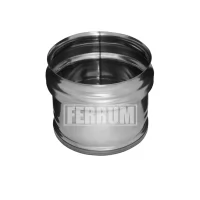 Заглушка внешняя д/трубы (430/0,5 мм) Ф130 (нижняя) (Ferrum)