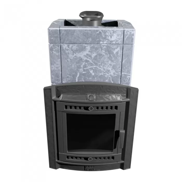 Фотография Чугунная печь для бани АТМОСФЕРА XL+ Талькохлорит плиты, усил. каменка (Pro Metall) 18 - 32 м3 ОТКЛ