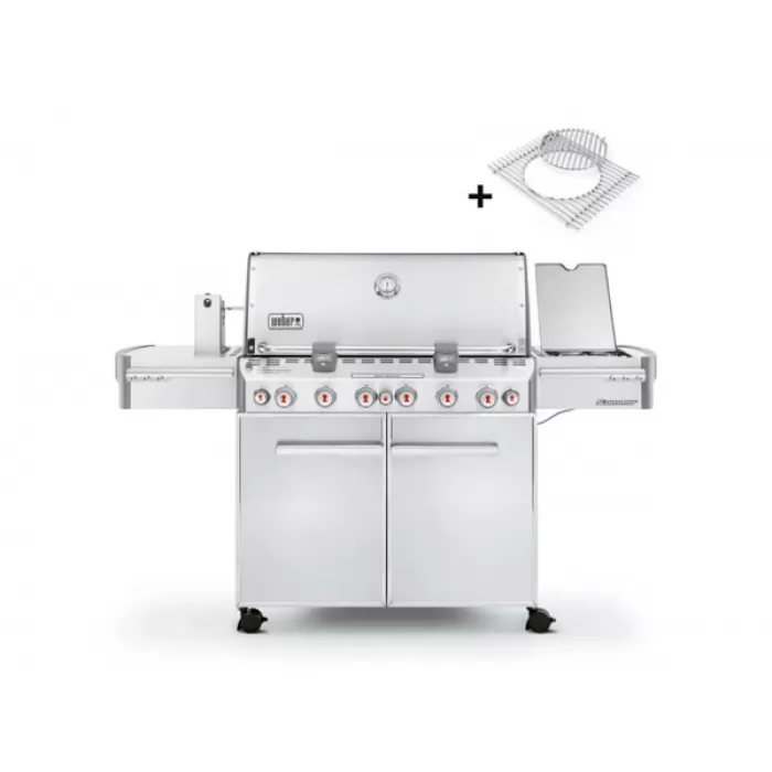 Фотография Газовый гриль WEBER Summit S-670 GBS - Stainless steel, 80,5х49 см (Weber)