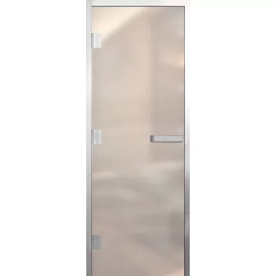 Дверь для хамама Элит Al, стекло 8мм, белая Matelux, 3 петли L, ГР, 1900х800 (АРТА)