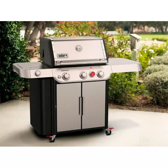 Газовый гриль WEBER Genesis S-335 - Stainless steel, 68х48 см (Weber) - фото товара